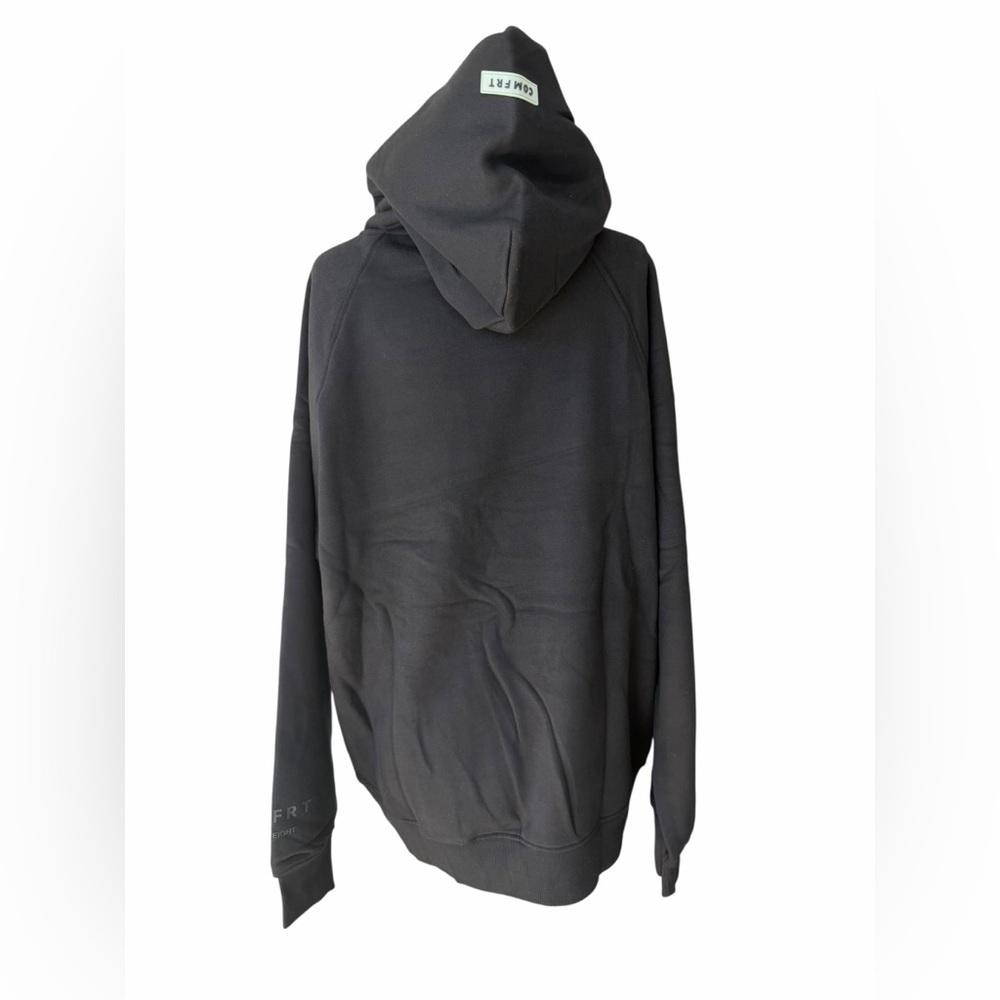 Comfrt Tranquil Hoodie Unisex Large Black Oversized Heavyweight Kangaroo Pocket - Picture 10 of 11